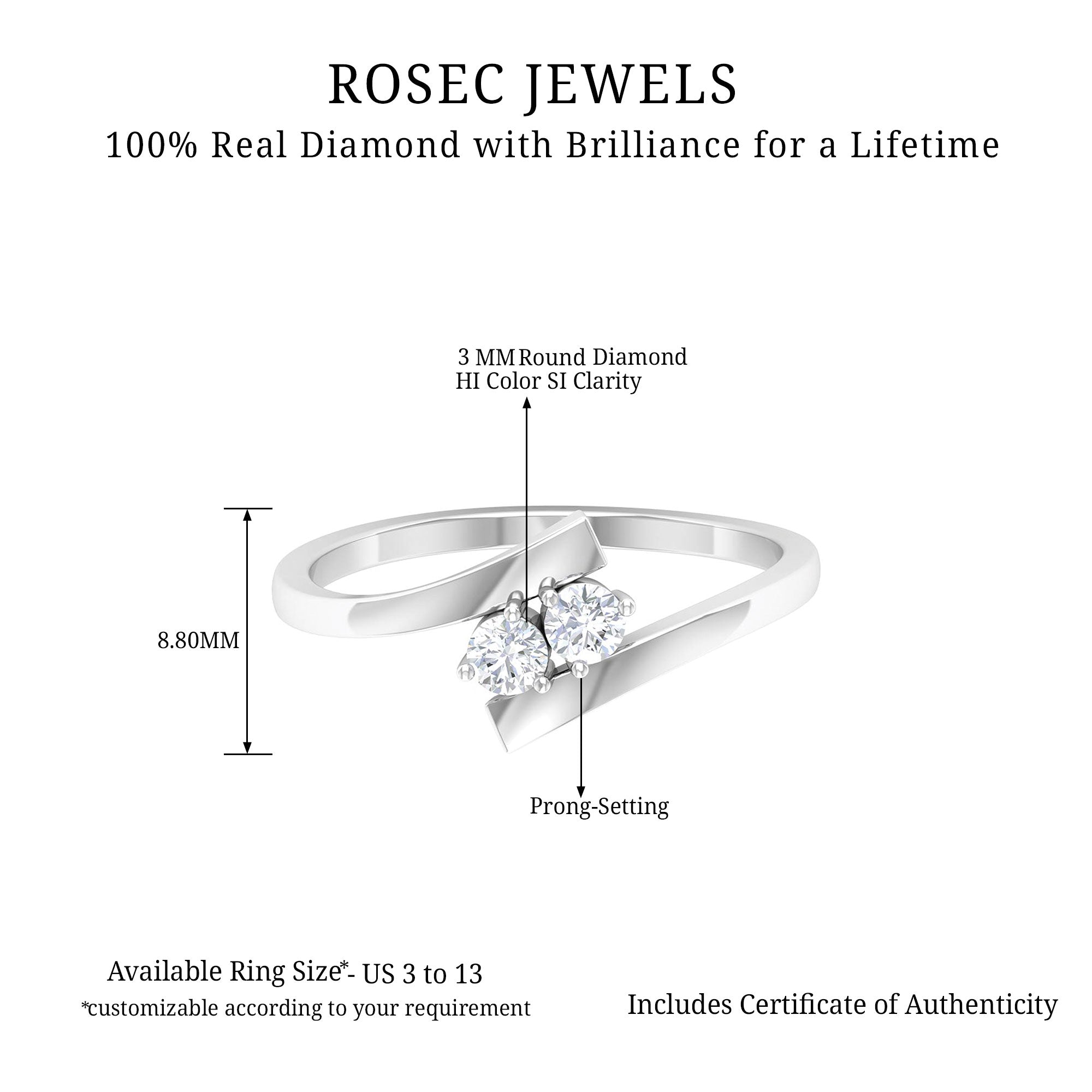 Diamond Toi Et Moi Ring For Her