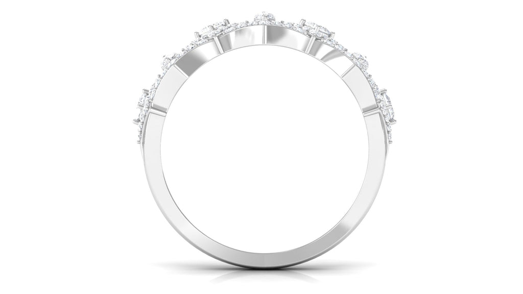 Art Deco Inspired Diamond Wedding Band for Women
