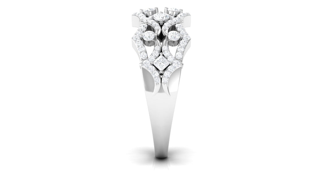 Art Deco Inspired Diamond Wedding Band for Women