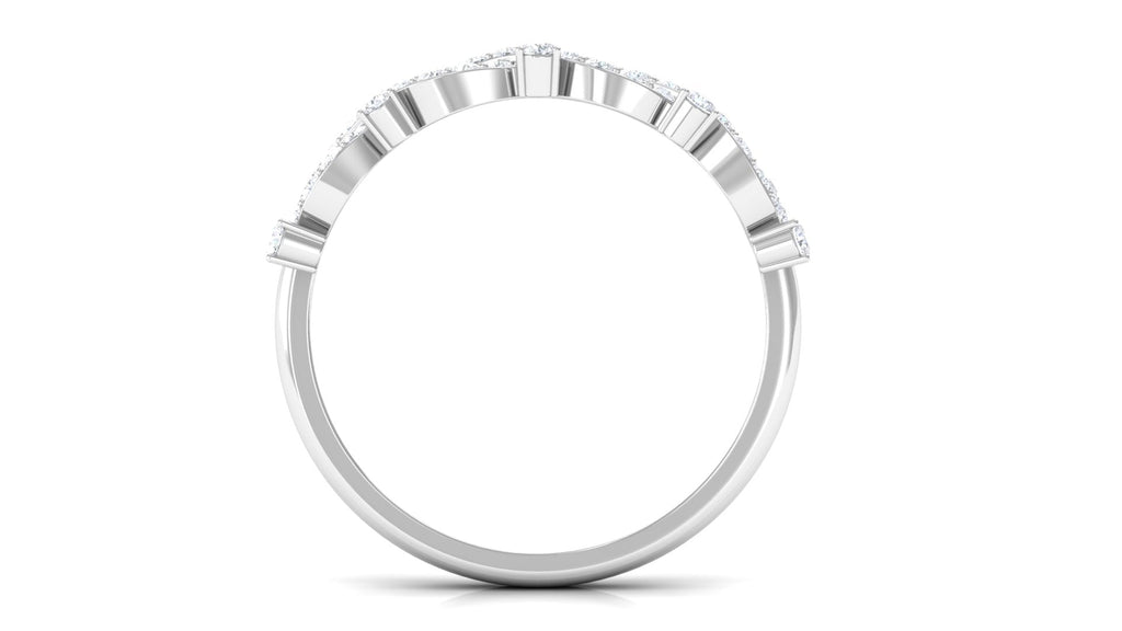 Designer Natural Diamond Infinity Half Eternity Ring