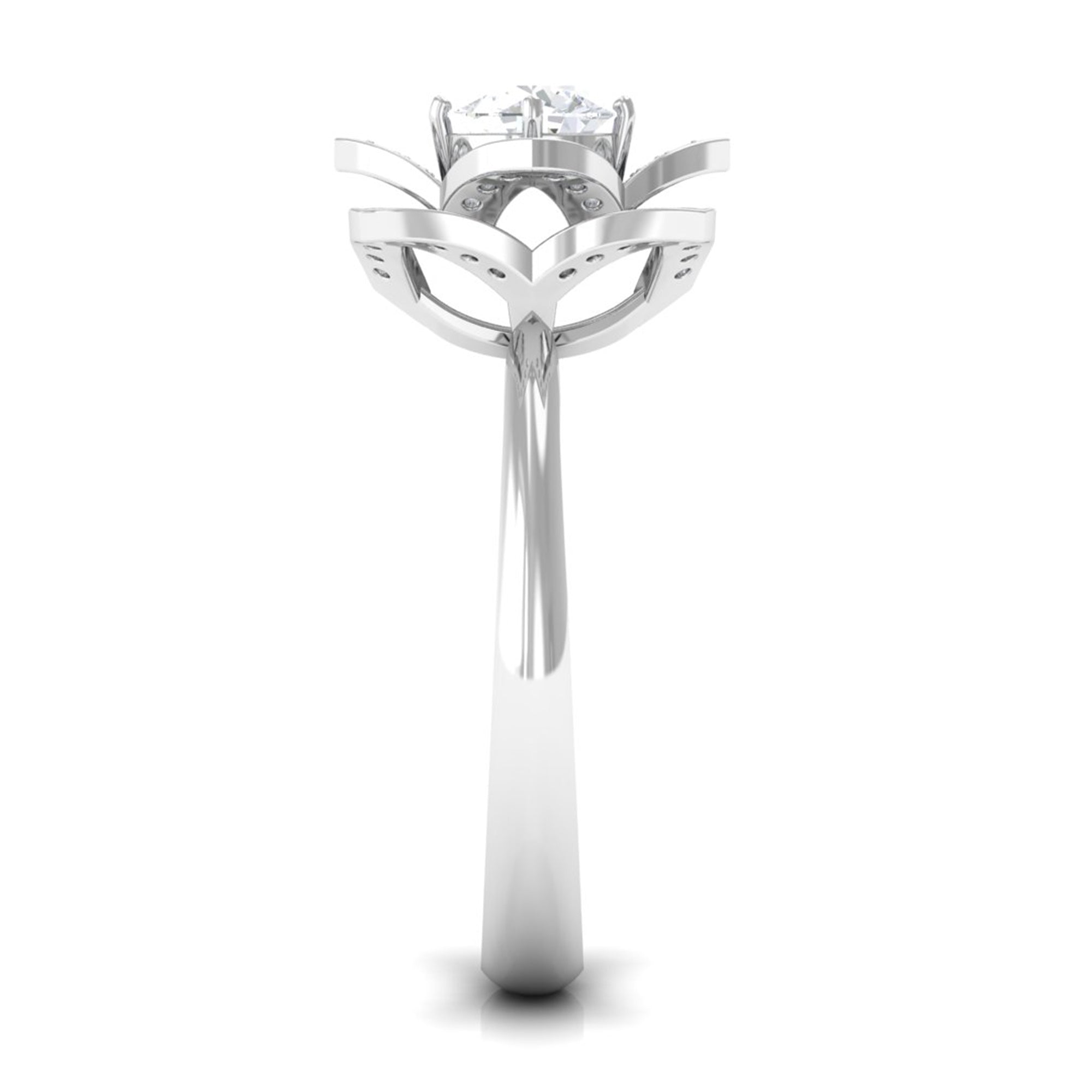 1 CT Zircon Vintage Floral Engagement Ring