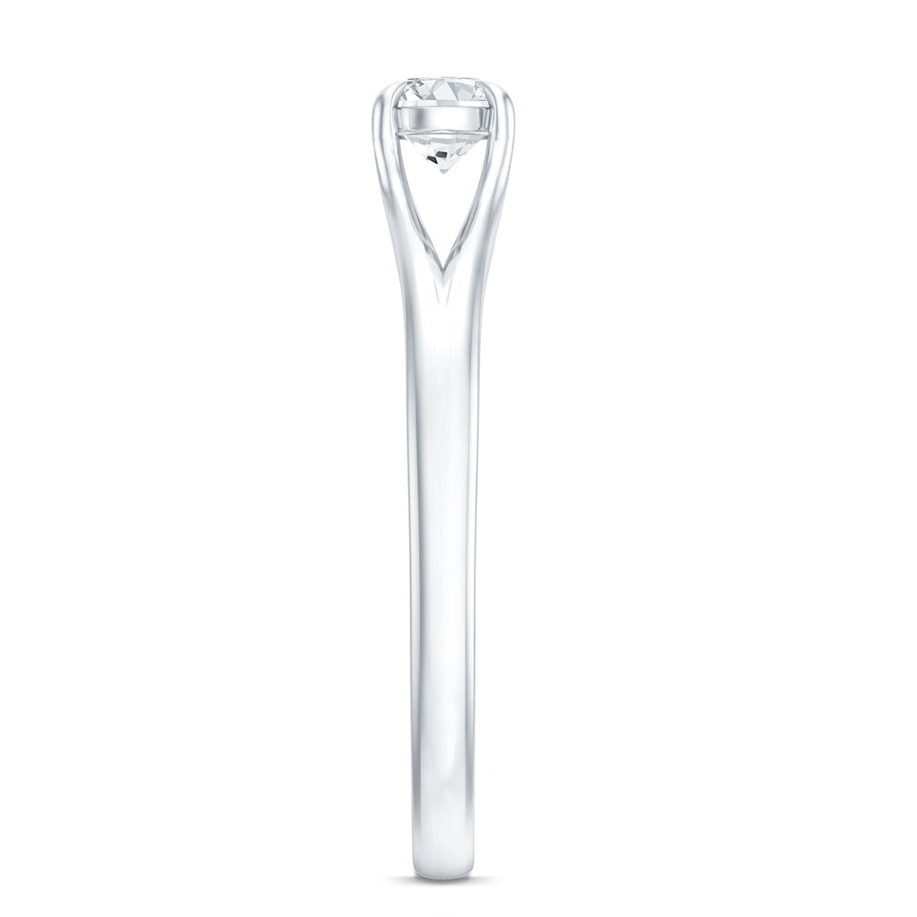 Promise Ring with Moissanite in Claw Setting