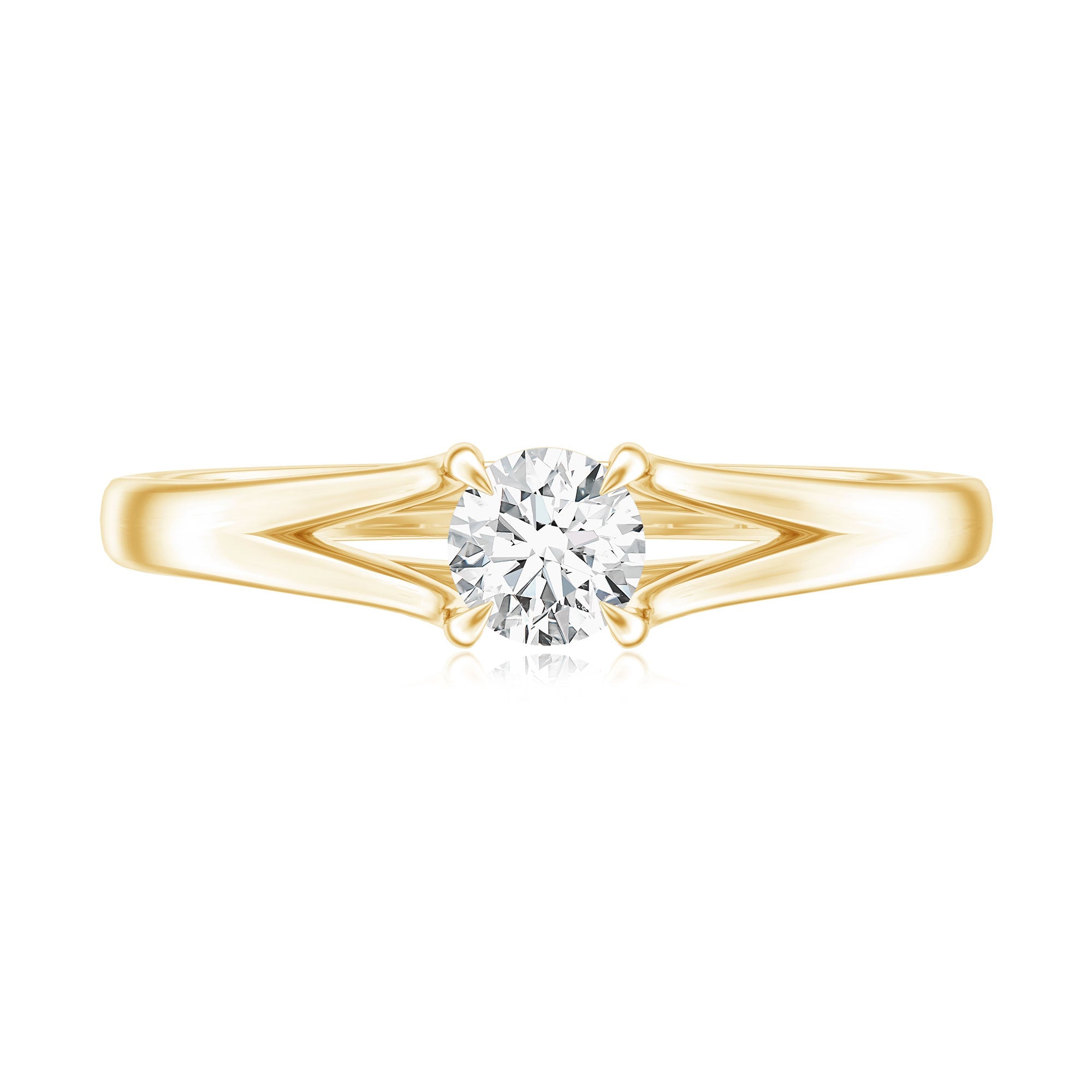Promise Ring with Moissanite in Claw Setting