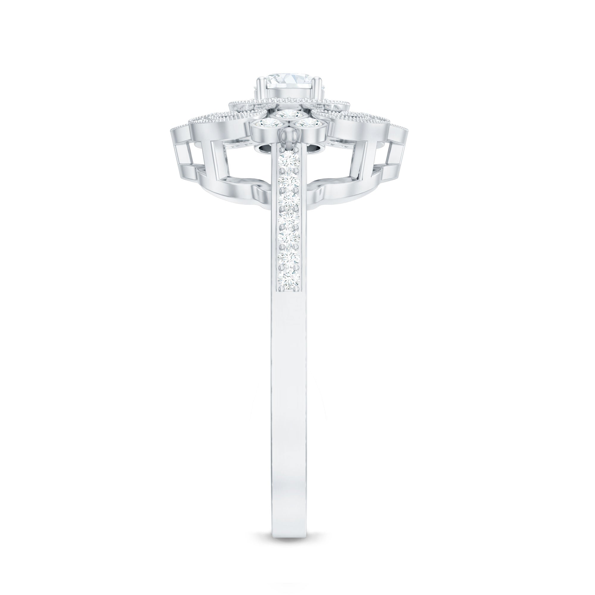 Vintage Looking Diamond Engagement Ring for Women