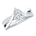 Certified Lab Grown Diamond 5X7 MM Pear Shaped Engagement Ring