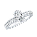 Certified 0.75 Carat Oval Lab Grown Diamond Vintage Inspired Engagement Ring