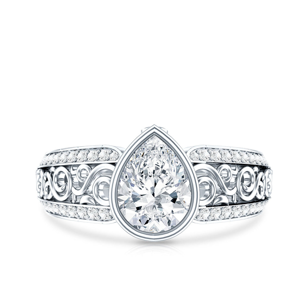 Certified Lab Created Diamond Antique Engagement Ring for Women