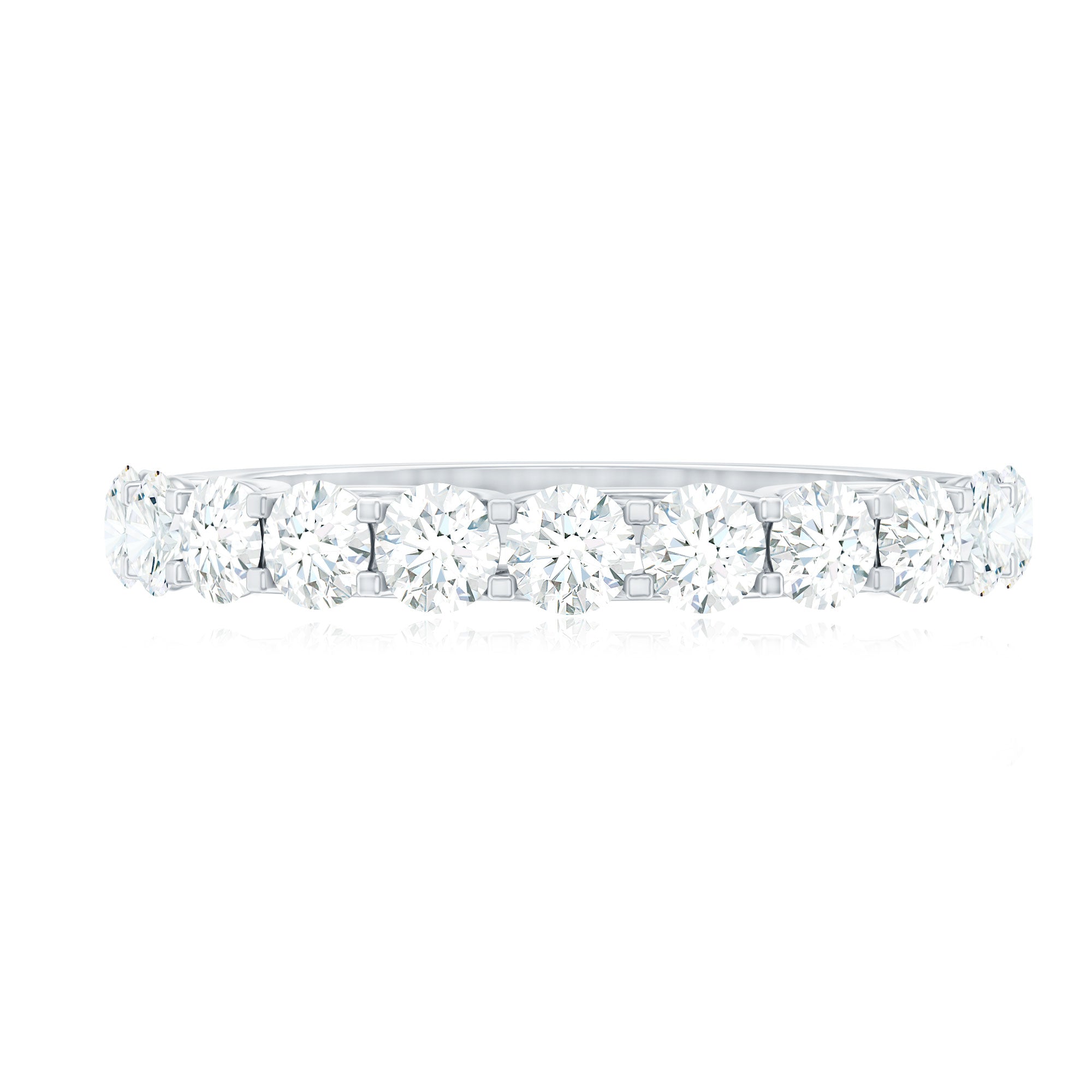Cubic Zirconia Half Eternity Ring for Women