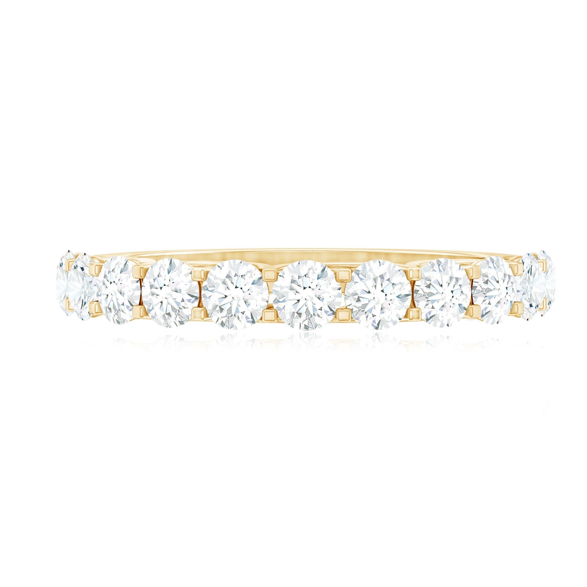 Cubic Zirconia Half Eternity Ring for Women