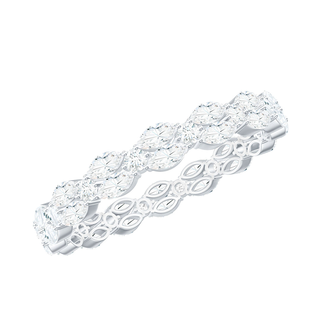 Marquise and Round Cut Zirconia Full Eternity Ring
