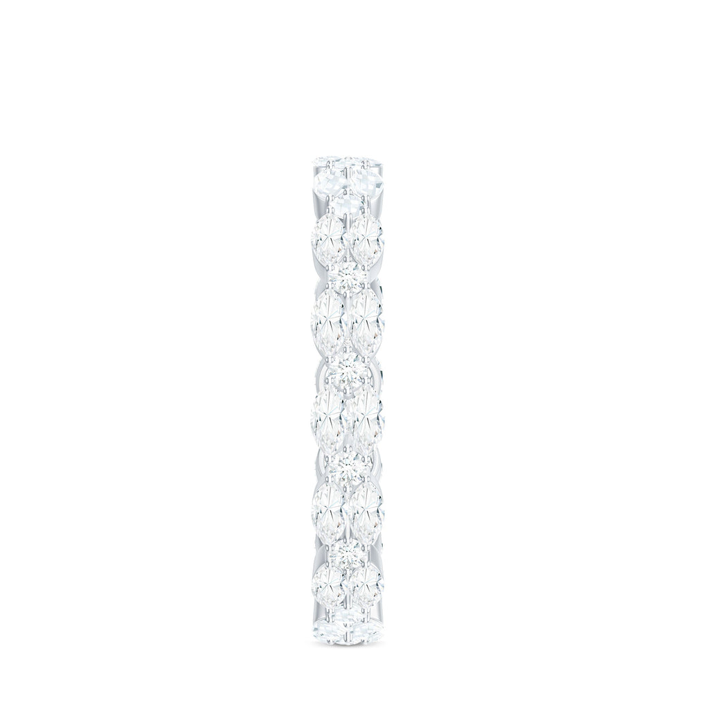 Marquise and Round Cut Zirconia Full Eternity Ring
