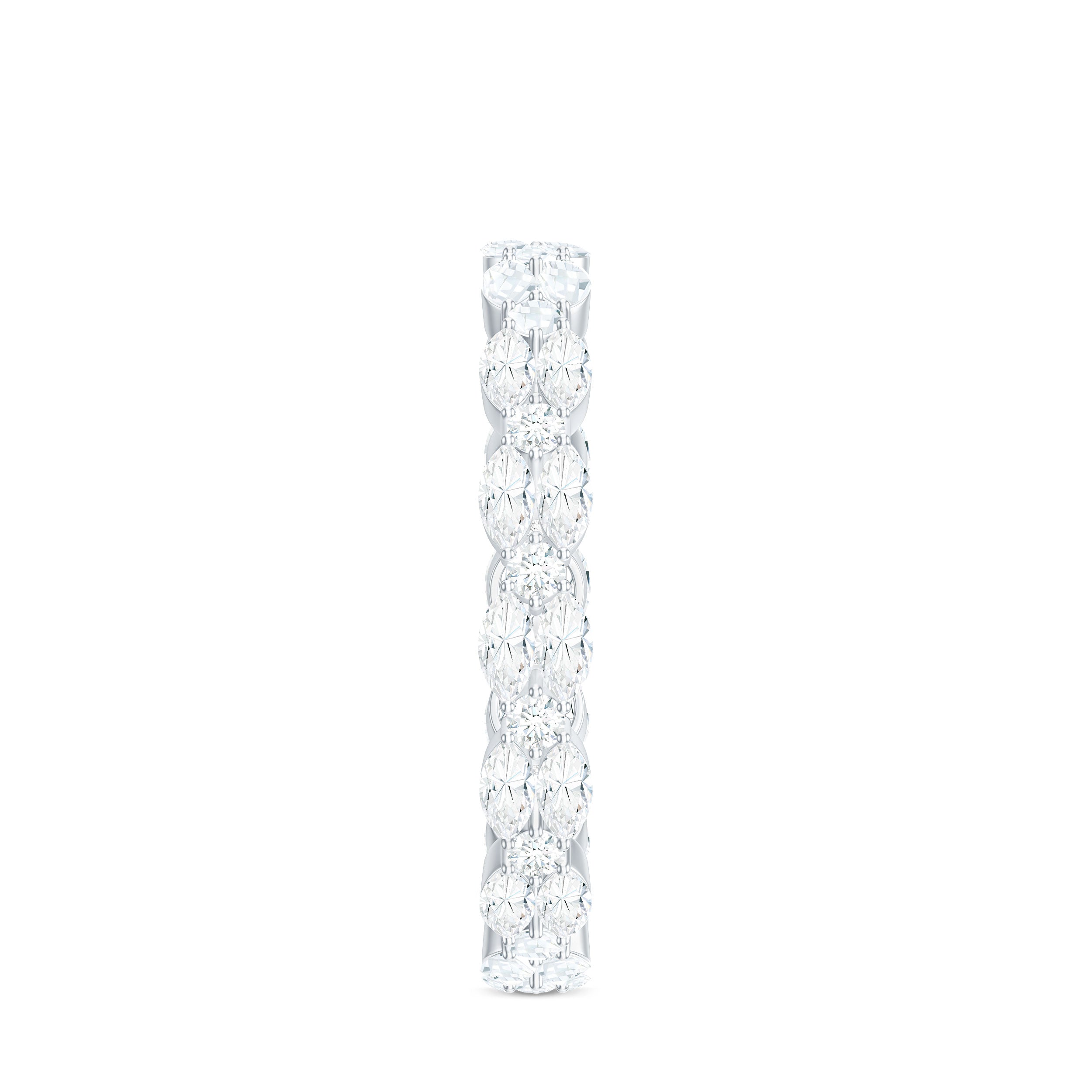 Marquise and Round Cut Zirconia Full Eternity Ring