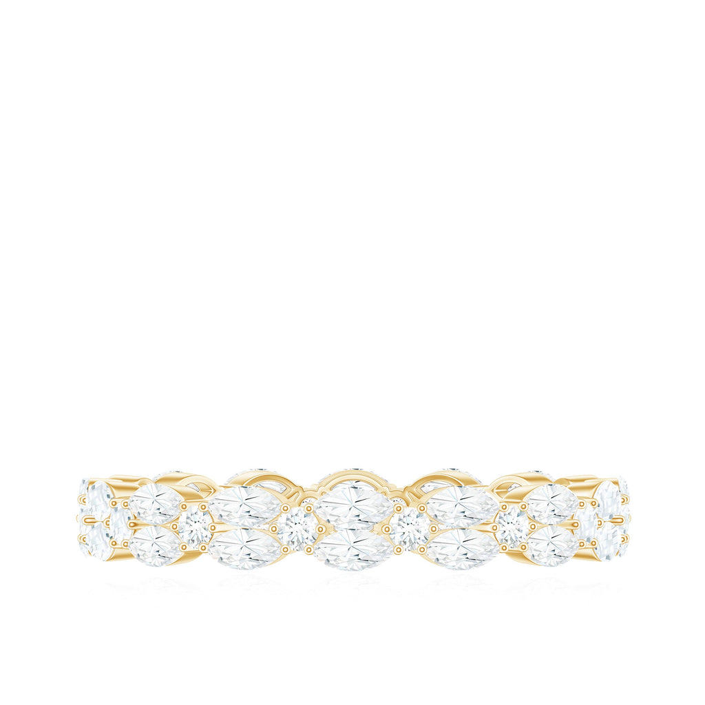 Marquise and Round Cut Zirconia Full Eternity Ring