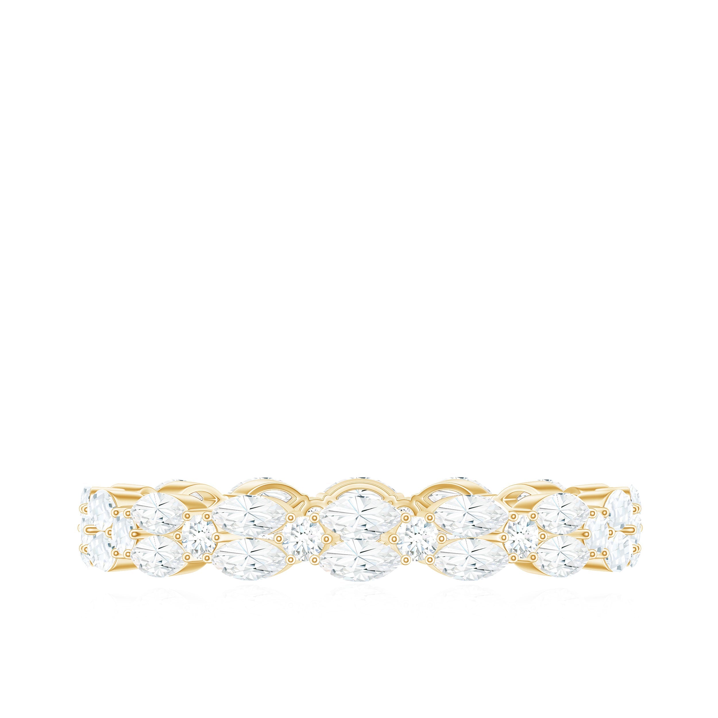 Marquise and Round Cut Zirconia Full Eternity Ring