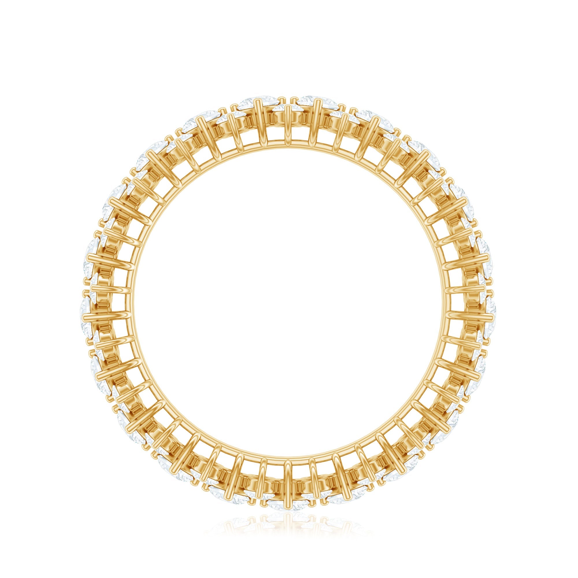 Cubic Zirconia Cluster Eternity Ring in Prong Setting