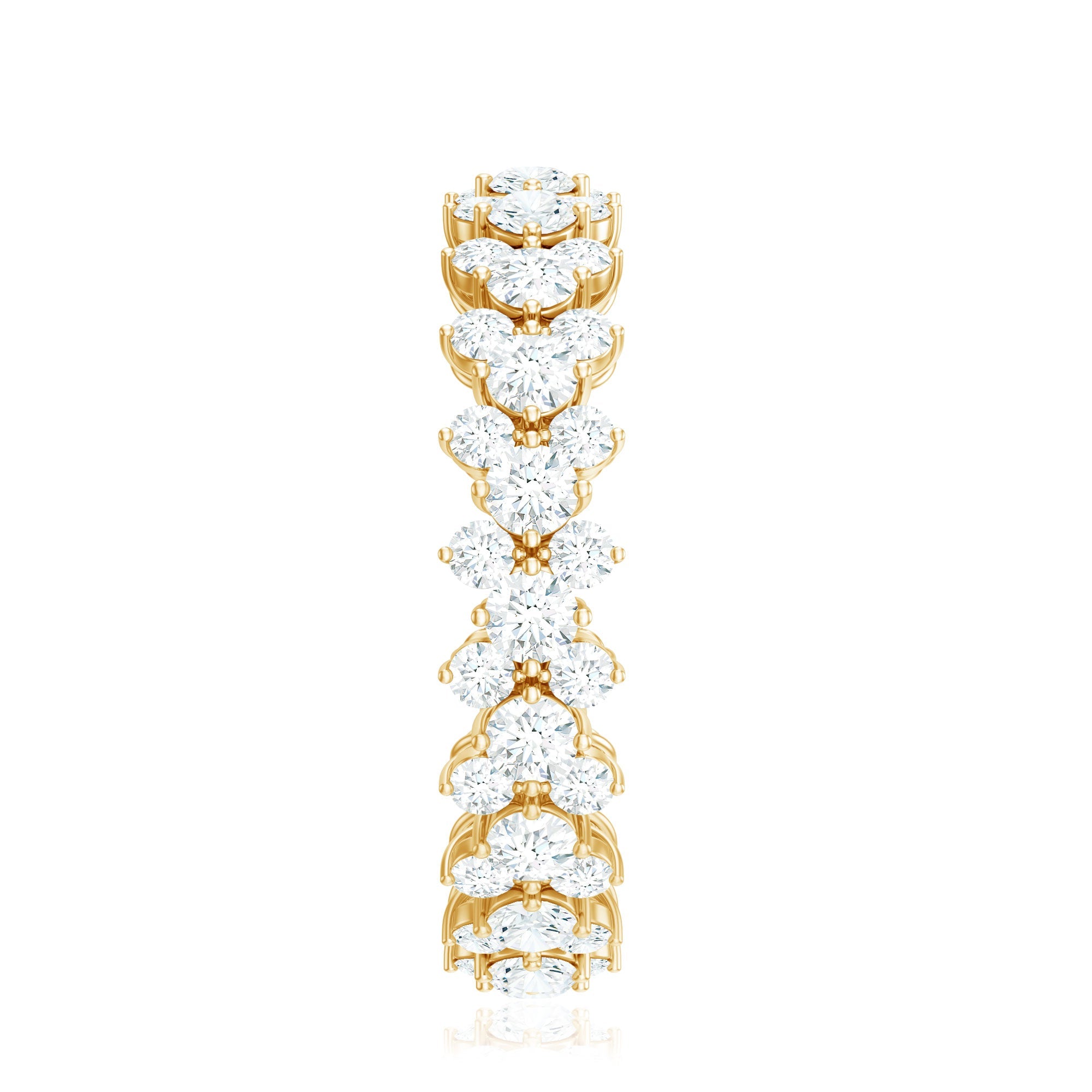 Cubic Zirconia Cluster Eternity Ring in Prong Setting