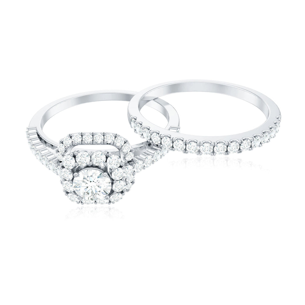 0.5 Carat Zircon Statement Wedding Ring Set