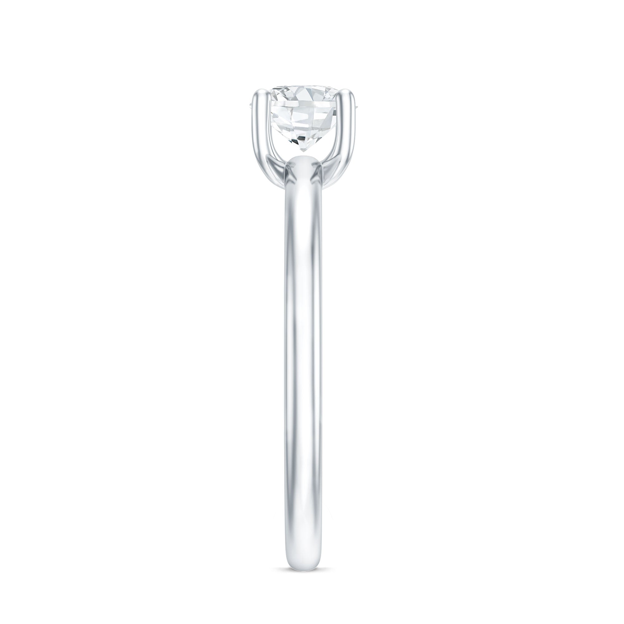 Certified 6 MM Moissanite Solitaire Promise Ring for Her