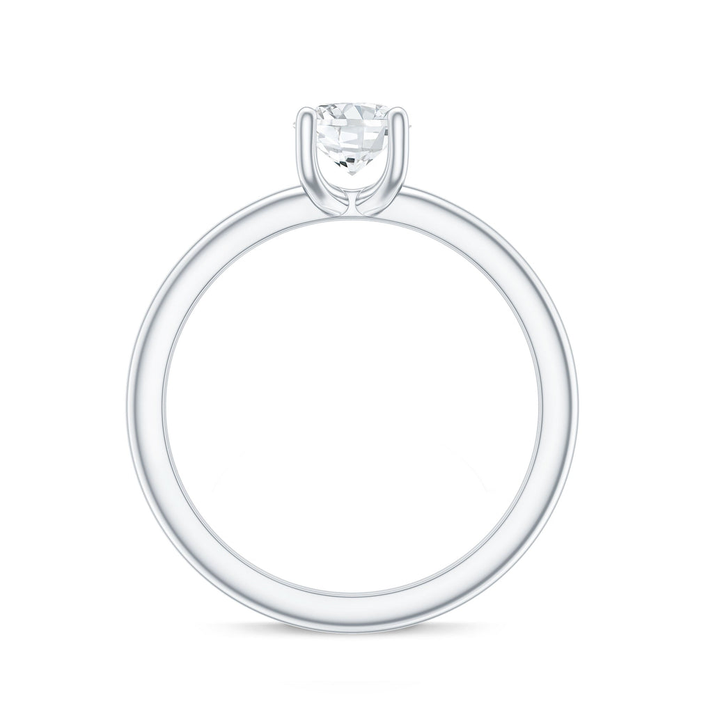 Certified 6 MM Moissanite Solitaire Promise Ring for Her