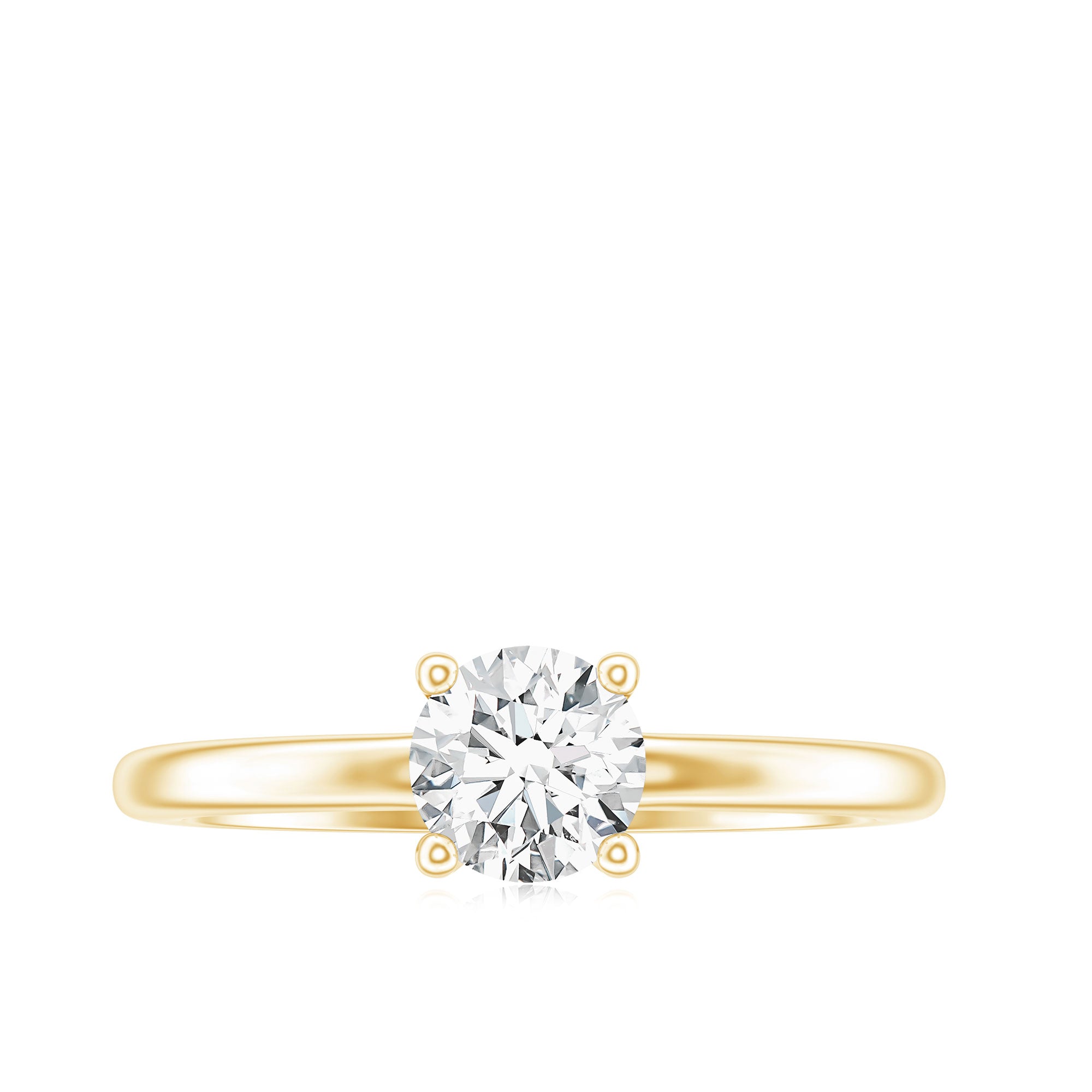 Certified 6 MM Moissanite Solitaire Promise Ring for Her