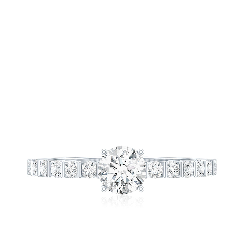 Round Brilliant Cut Moissanite Proposal Ring