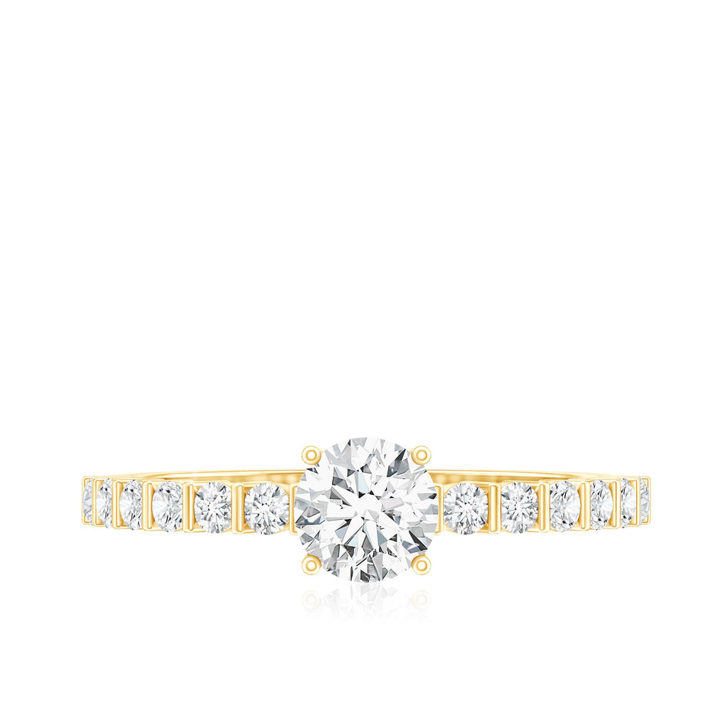 Round Brilliant Cut Moissanite Proposal Ring