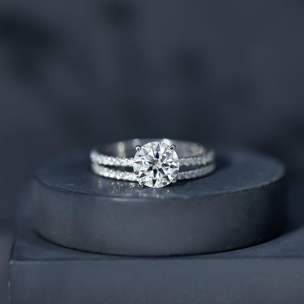 Lab Grown Diamond Wedding Ring Set with Certificate