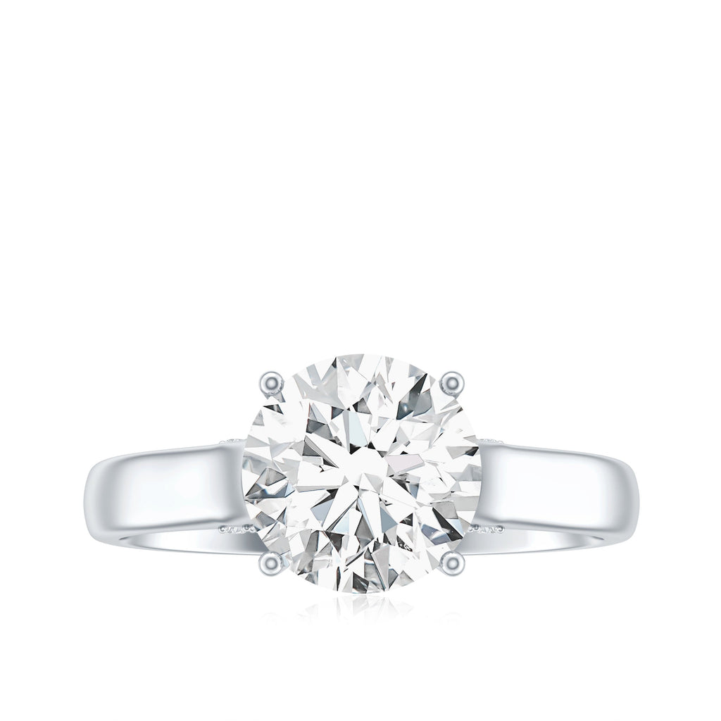 Brilliant Cut Lab Grown Diamond Classic Engagement Ring with Certificate