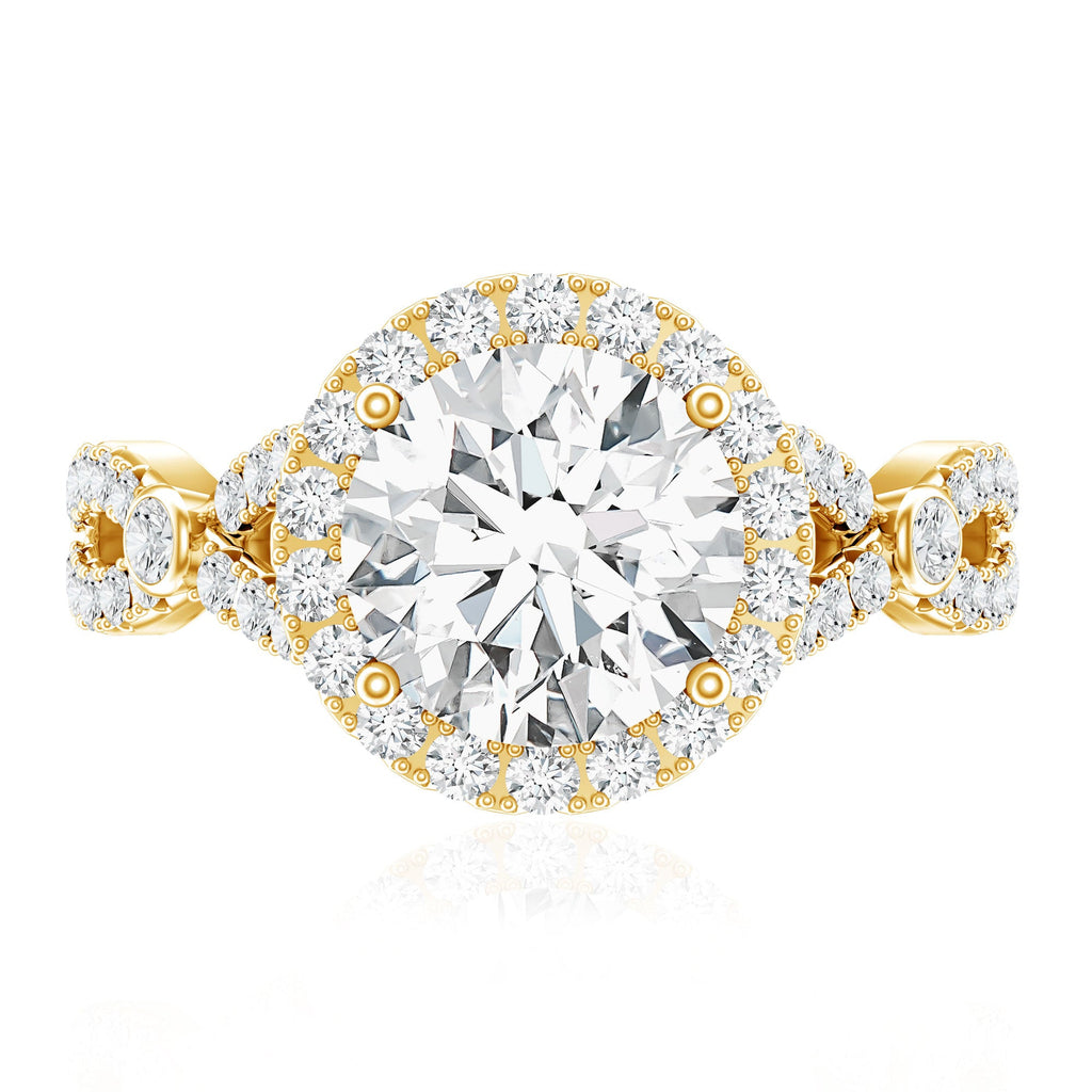 Lab Created Diamond Criss Cross Engagement Ring For Women