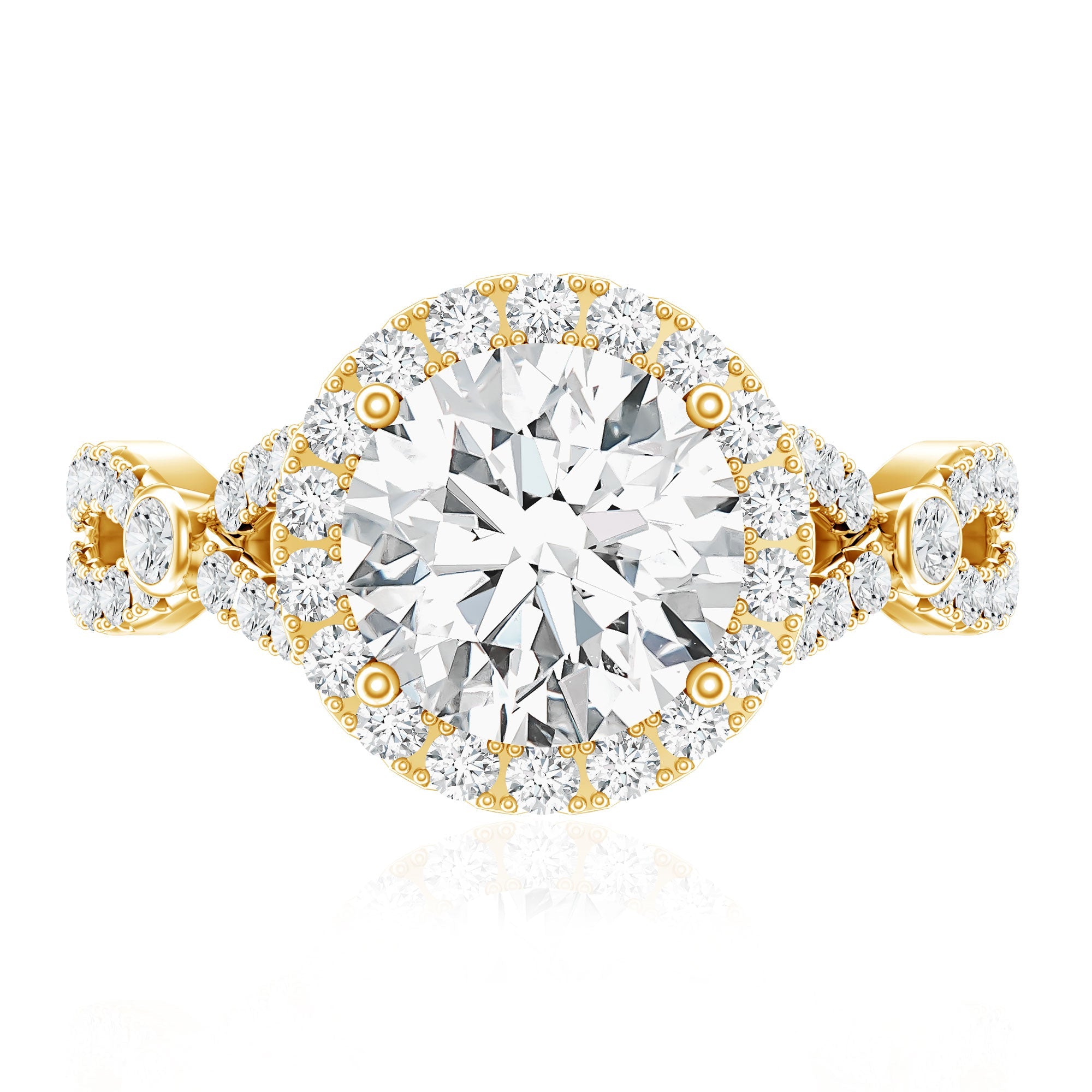 Lab Created Diamond Criss Cross Engagement Ring For Women