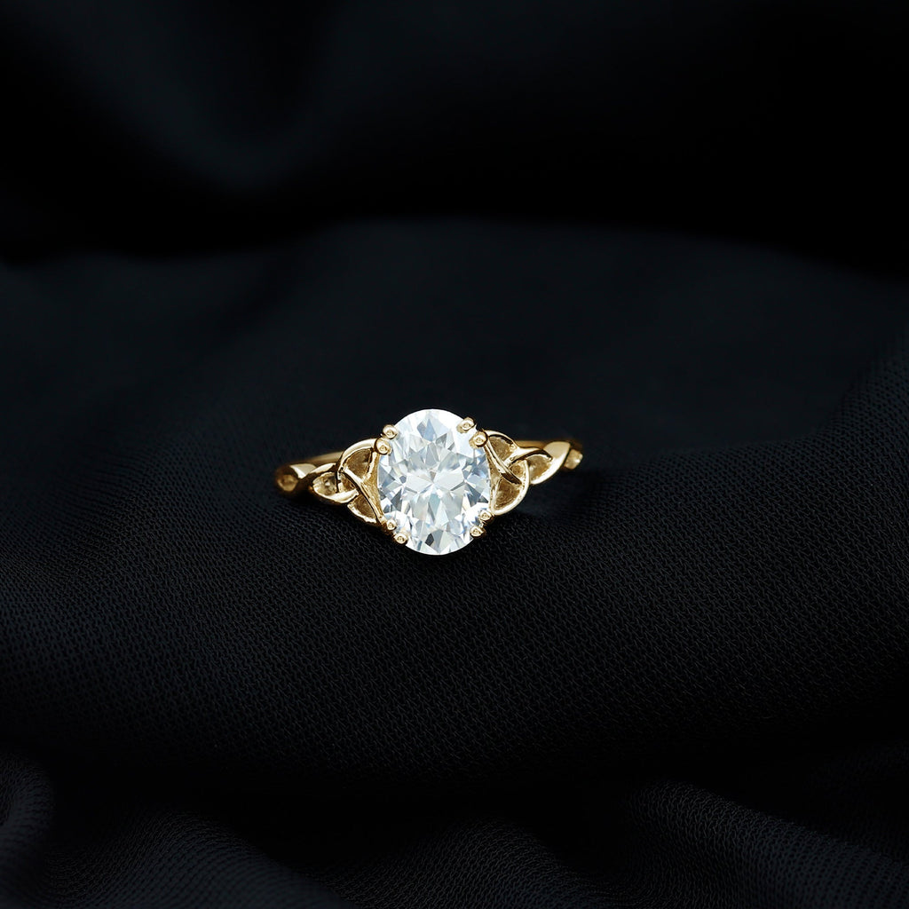 Women Lab Grown Diamond Celtic Knot Engagement Ring