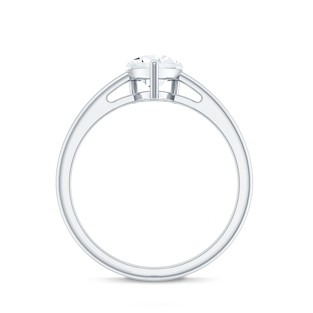 Single Stone Lab Grown Diamond Pear Engagement Ring