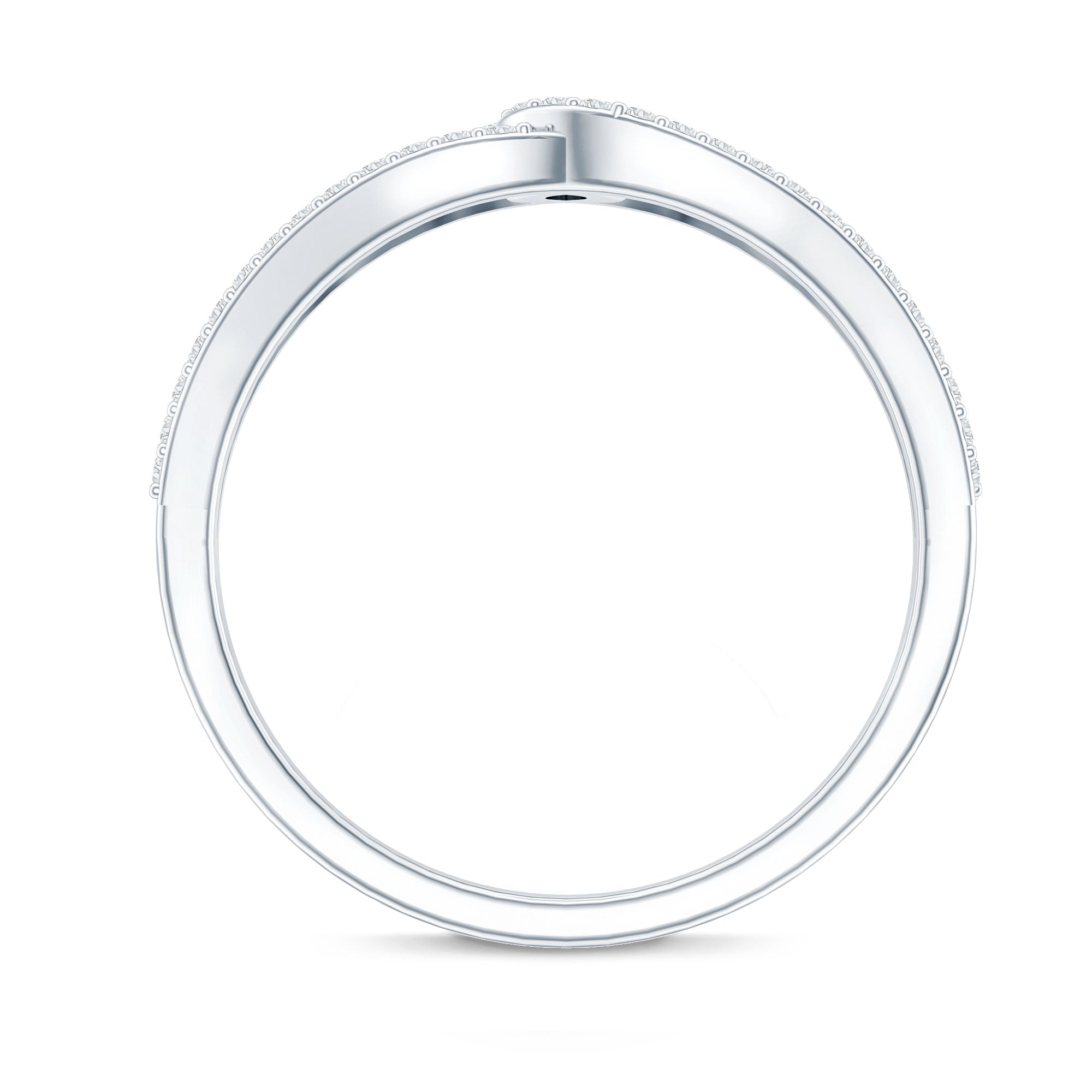Brilliant Cut Lab Created Diamond Knot Anniversary Ring for Her