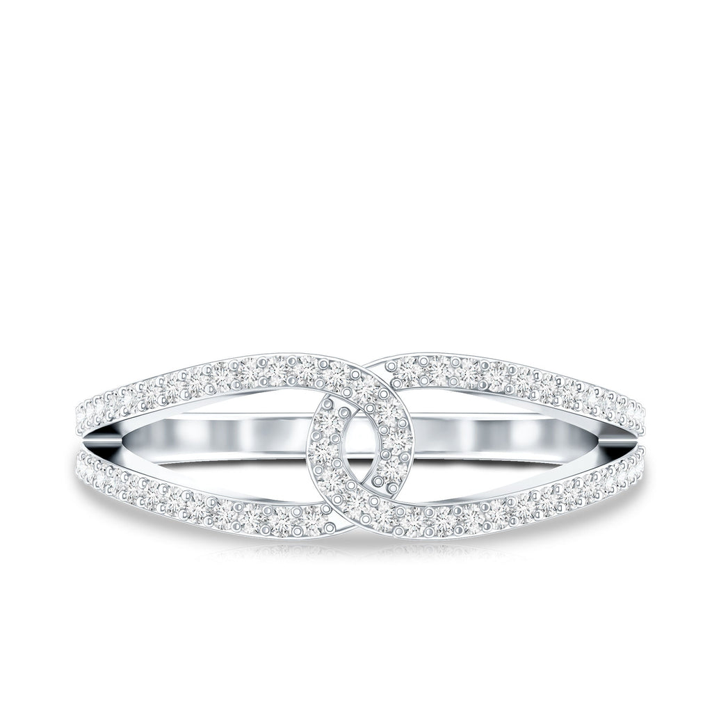 Brilliant Cut Lab Created Diamond Knot Anniversary Ring for Her