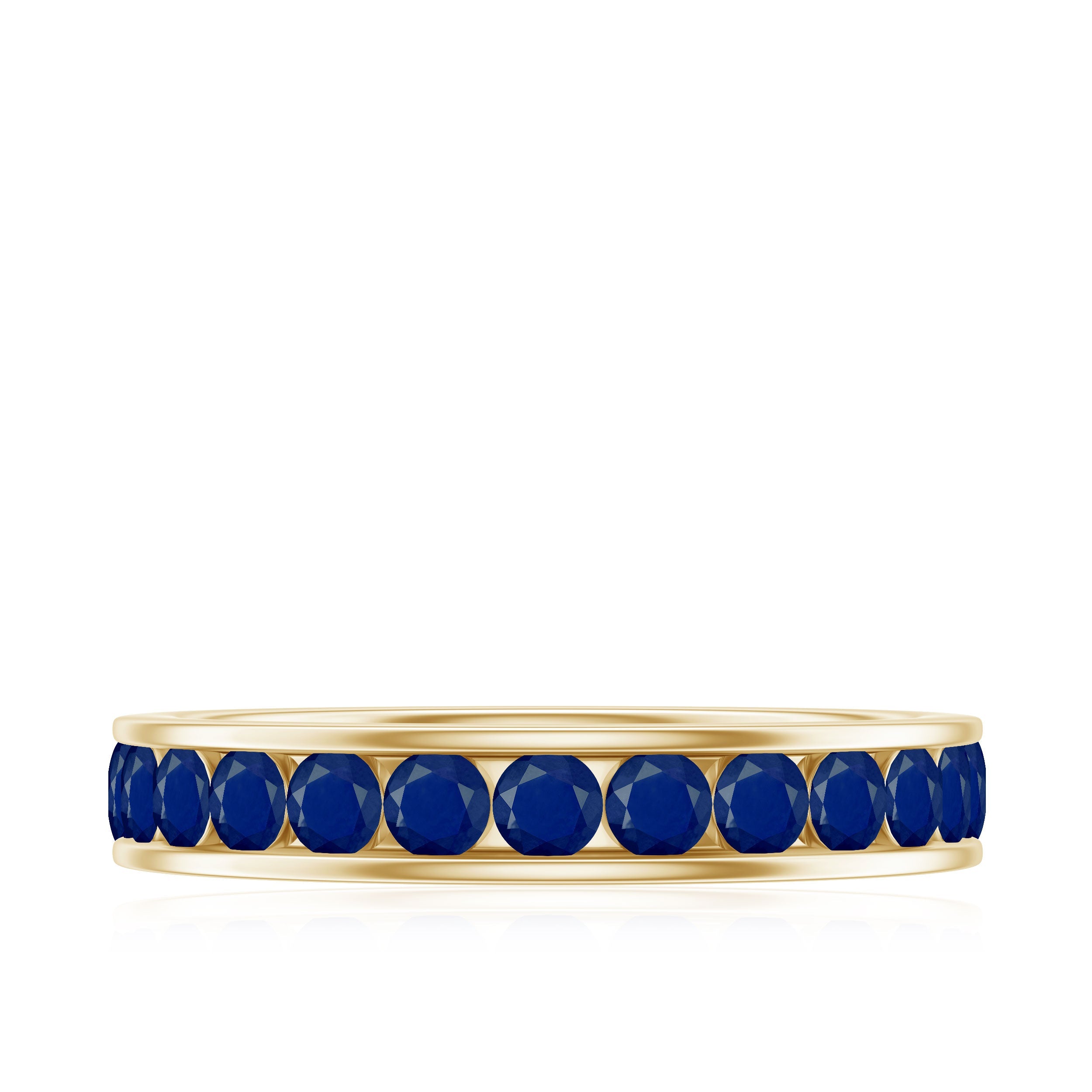 Real Blue Sapphire Full Eternity Ring for Women