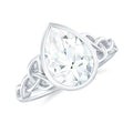 2.2 Carat Pear Shape Moissanite Celtic Knot Engagement Ring