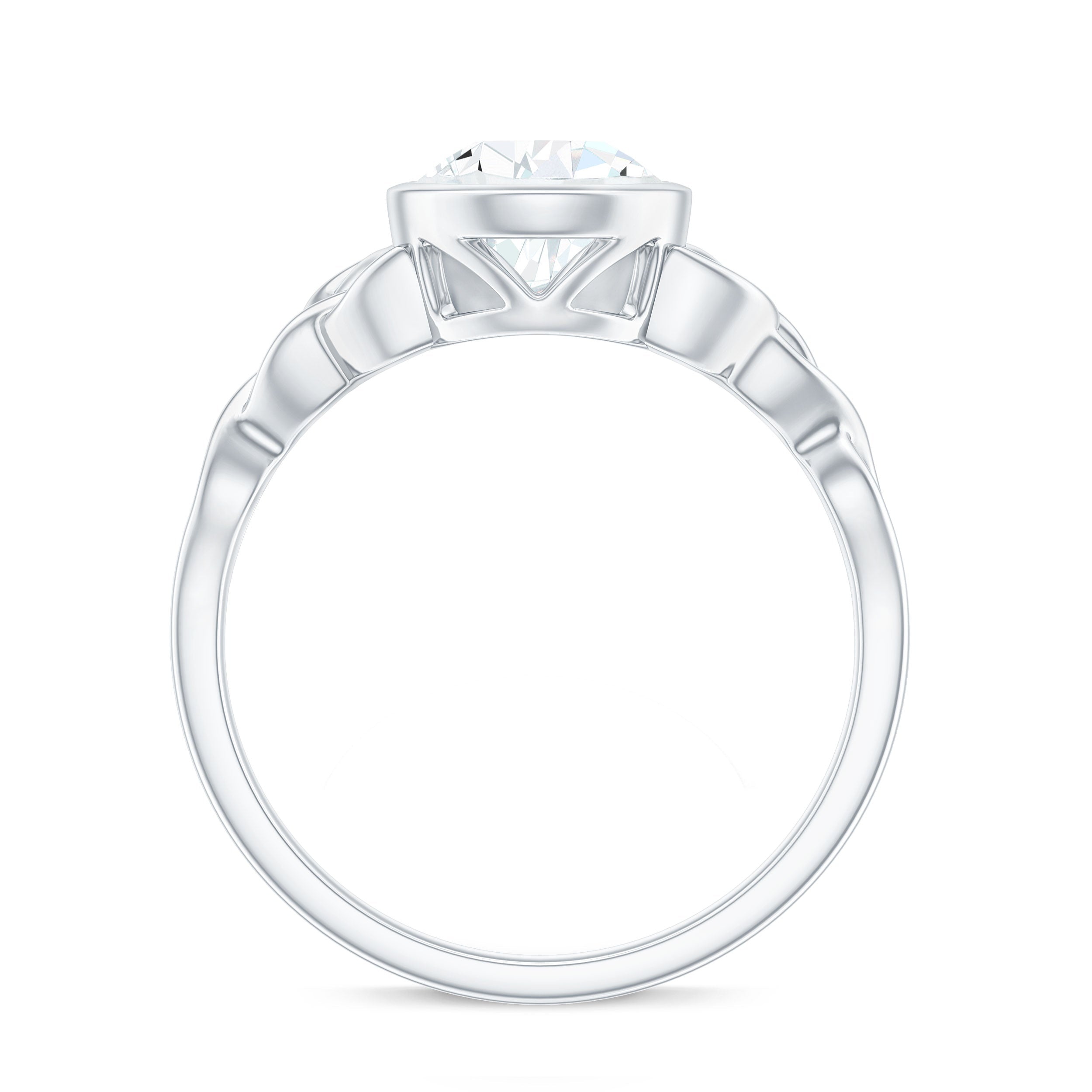 2.2 Carat Pear Shape Moissanite Celtic Knot Engagement Ring