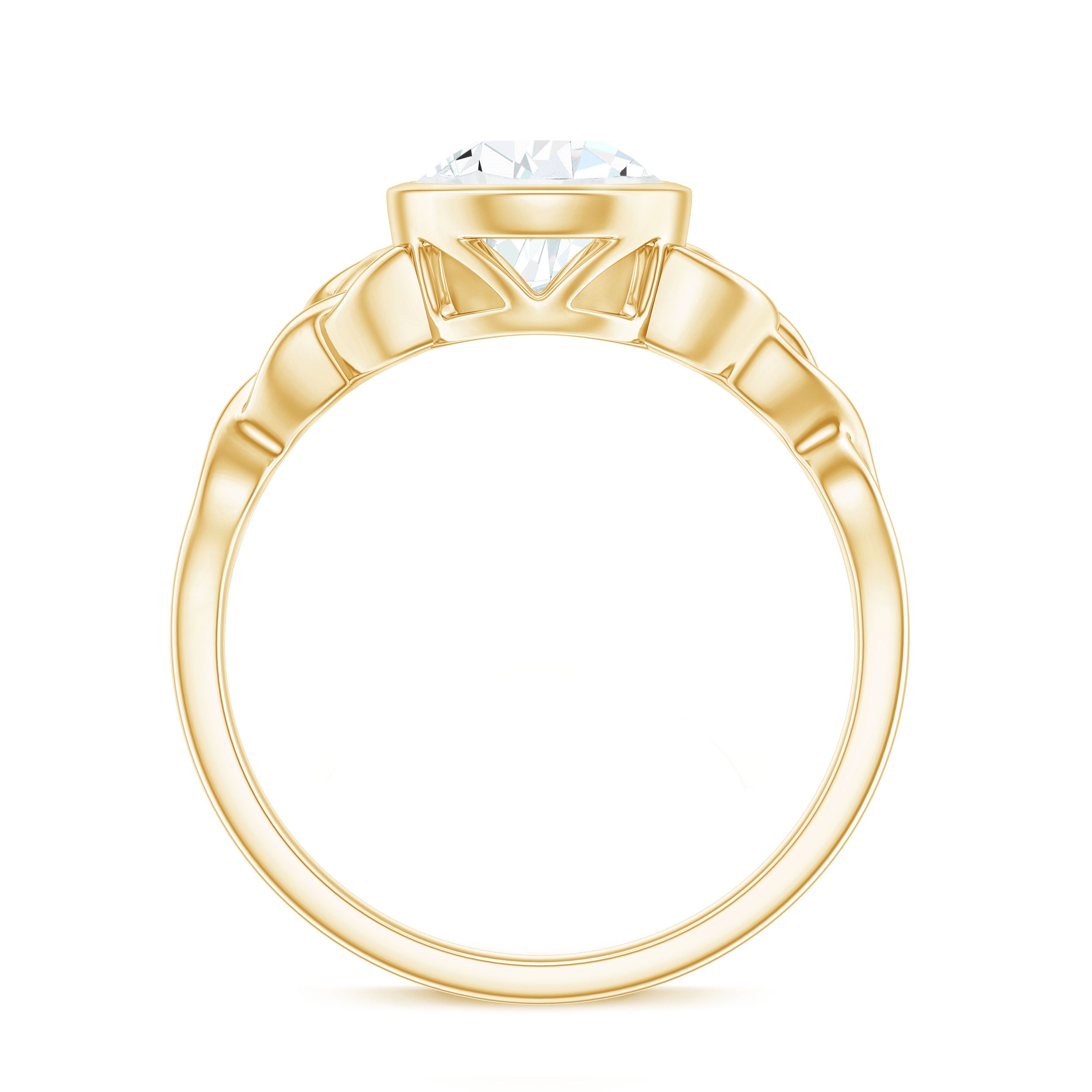 2.2 Carat Pear Shape Moissanite Celtic Knot Engagement Ring