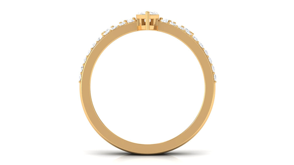 1.25 CT Marquise and Round Cut Zircon Solitaire Bridal Ring Set
