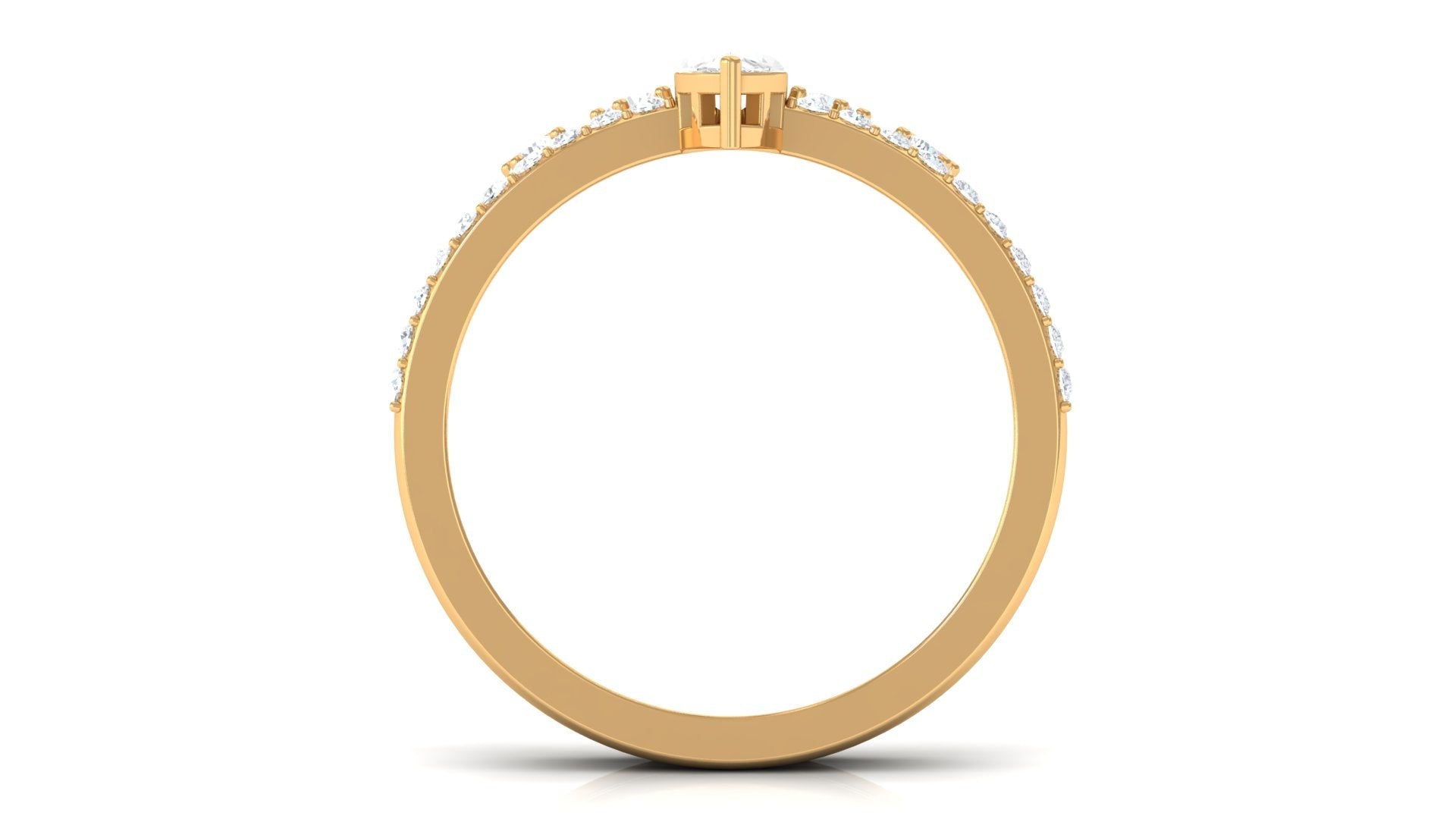 1.25 CT Marquise and Round Cut Zircon Solitaire Bridal Ring Set