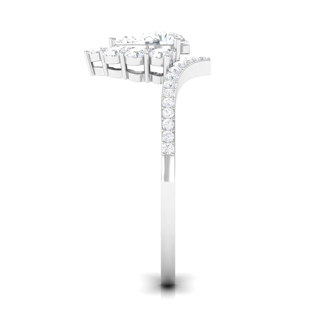 Certified Cubic Zirconia Crown Engagement Ring
