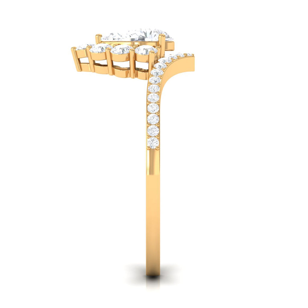 Certified Cubic Zirconia Crown Engagement Ring