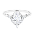 1 Carat Oval Zircon Unique Engagement Ring for Women
