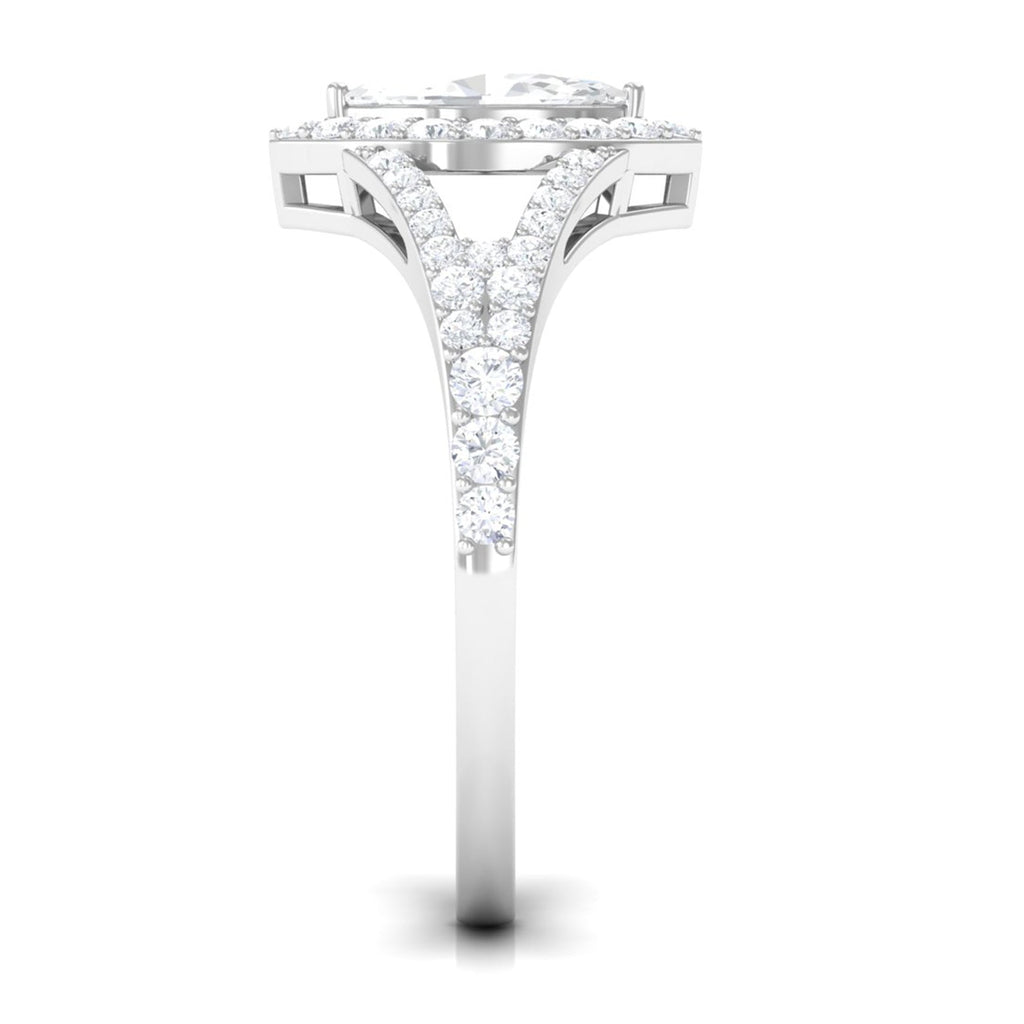 1.75 CT Split Shank Marquise Cut Zircon Engagement Ring