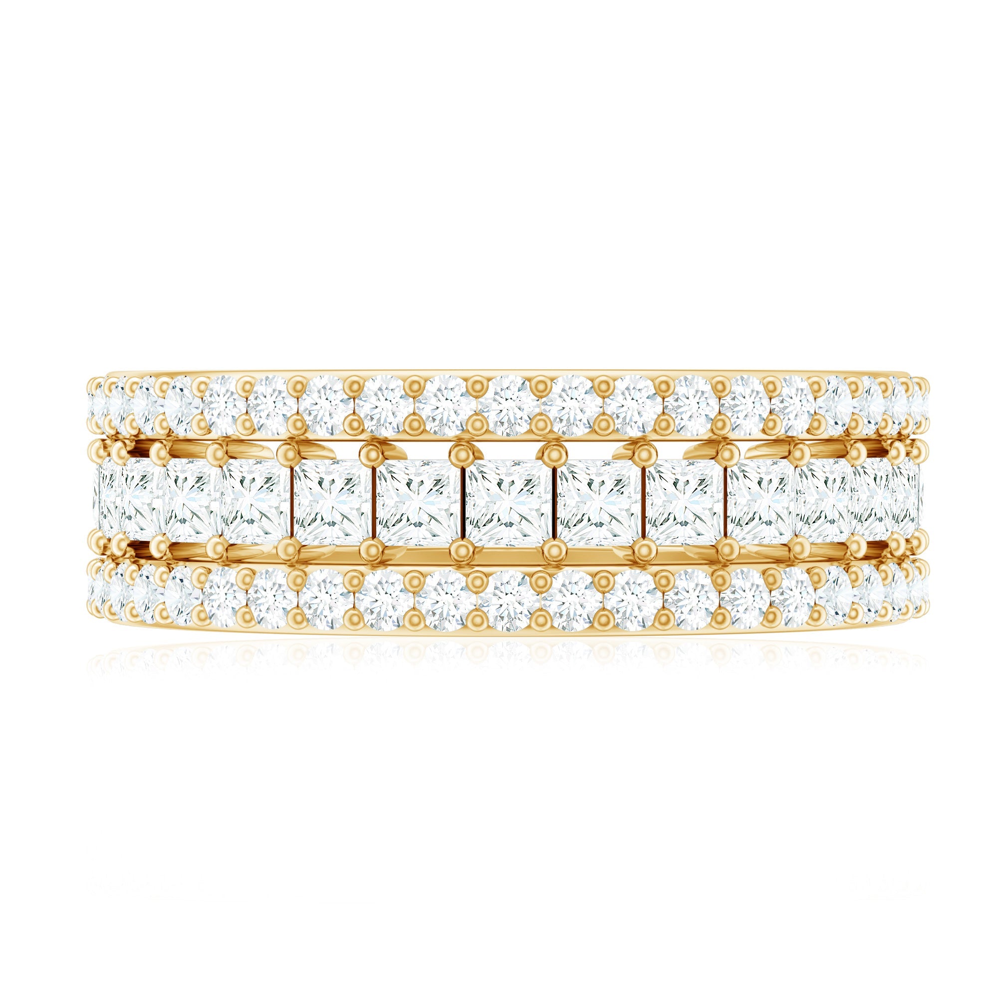 Certified Cubic Zirconia 3 Piece Stackable Ring Set