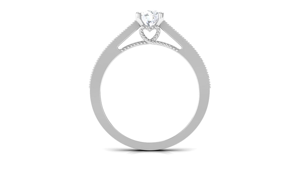 Natural Diamond Promise Ring with Hidden Heart