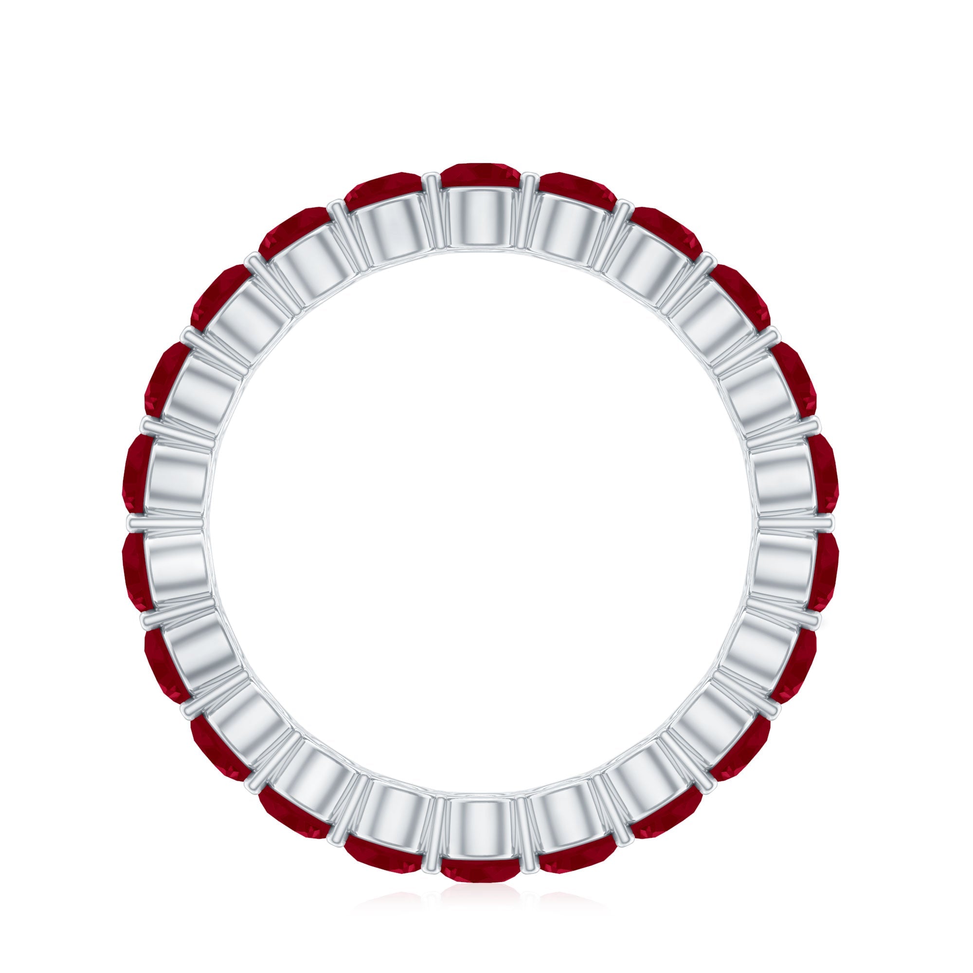 Genuine Red Ruby Full Eternity Ring