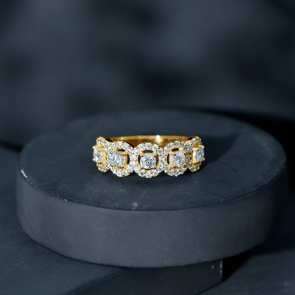 Classic Diamond Half Eternity Wedding Anniversary Ring