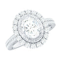 3.25 CT Vintage Inspired Zircon Oval Engagement Ring
