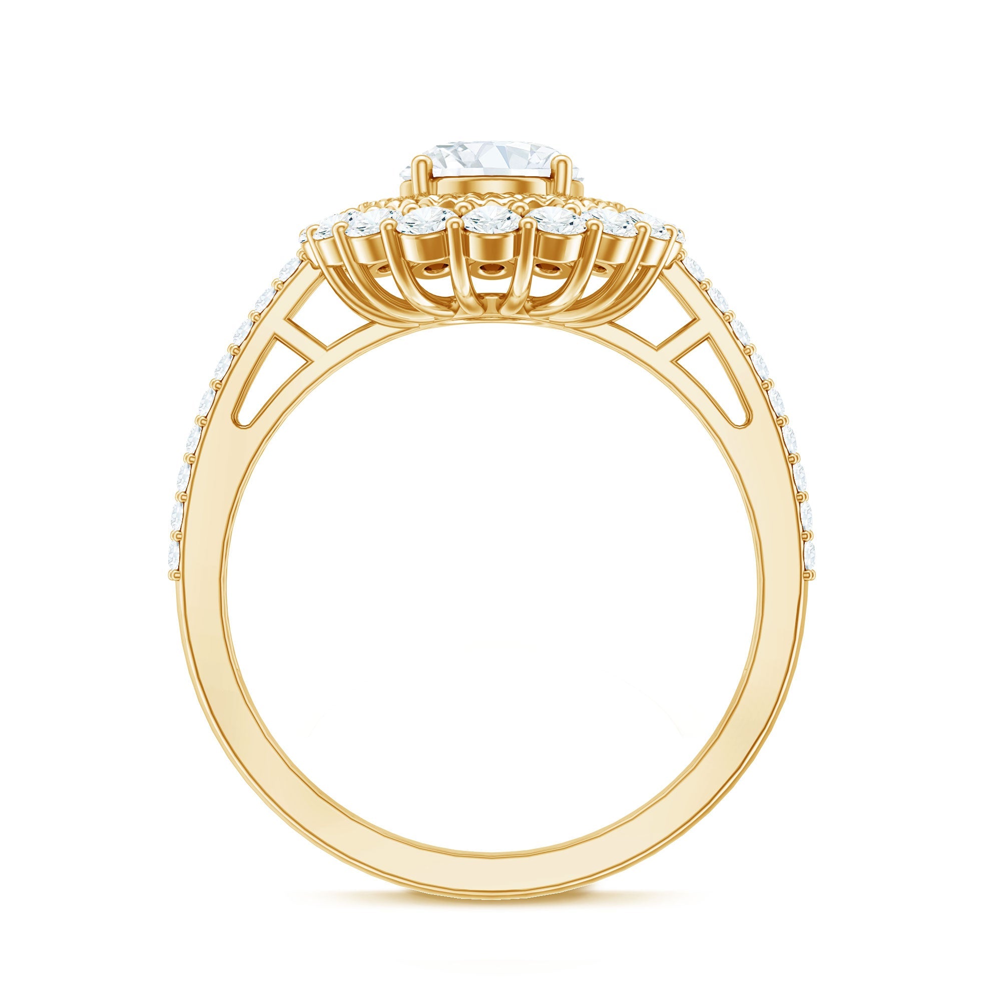 3.25 CT Vintage Inspired Zircon Oval Engagement Ring